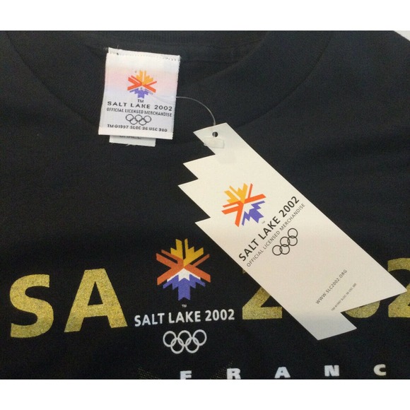 NEW Vtg 2002 Olympics Winter Games T-Shirt Mens Small Salt Lake City Utah Black - Picture 4 of 7